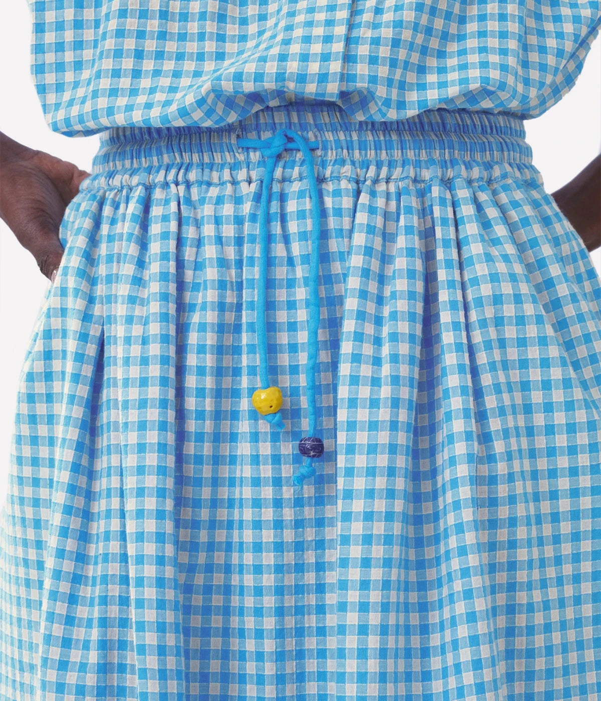 Woven Skirt in Turkish Blue