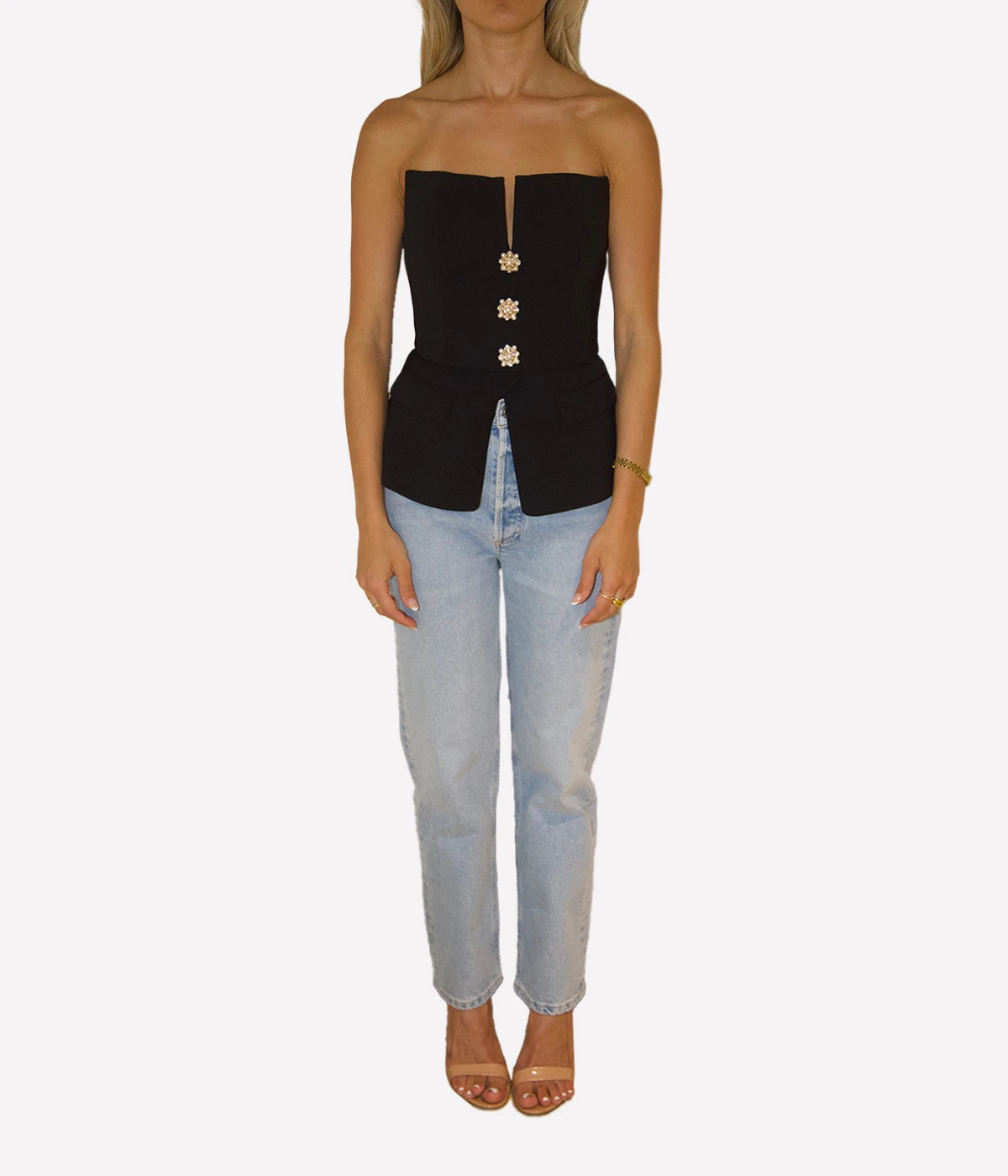 *FINAL SALE* Bandeau Top in BLACK