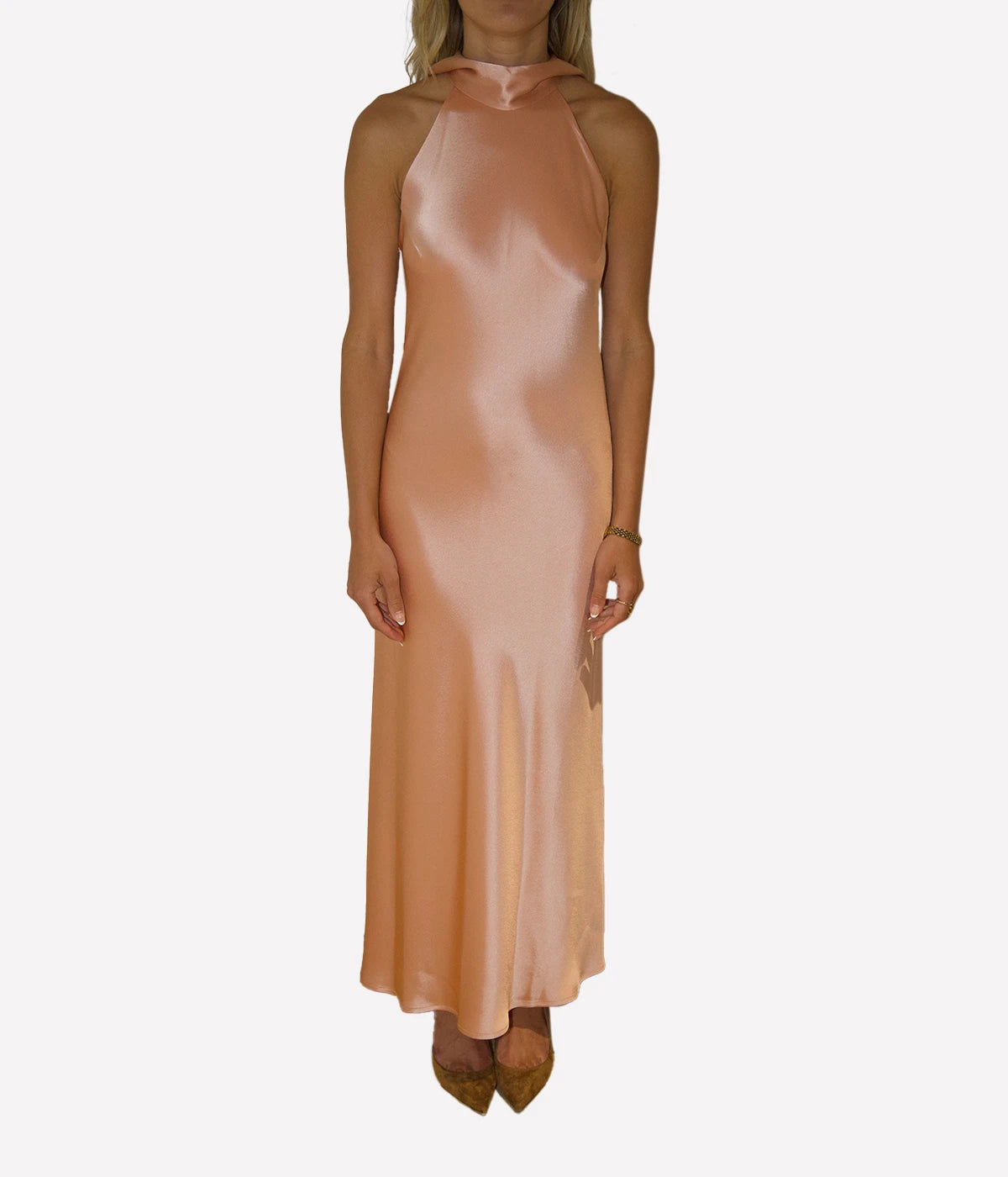 *FINAL SALE* Cropped Sienna Dress in Nude