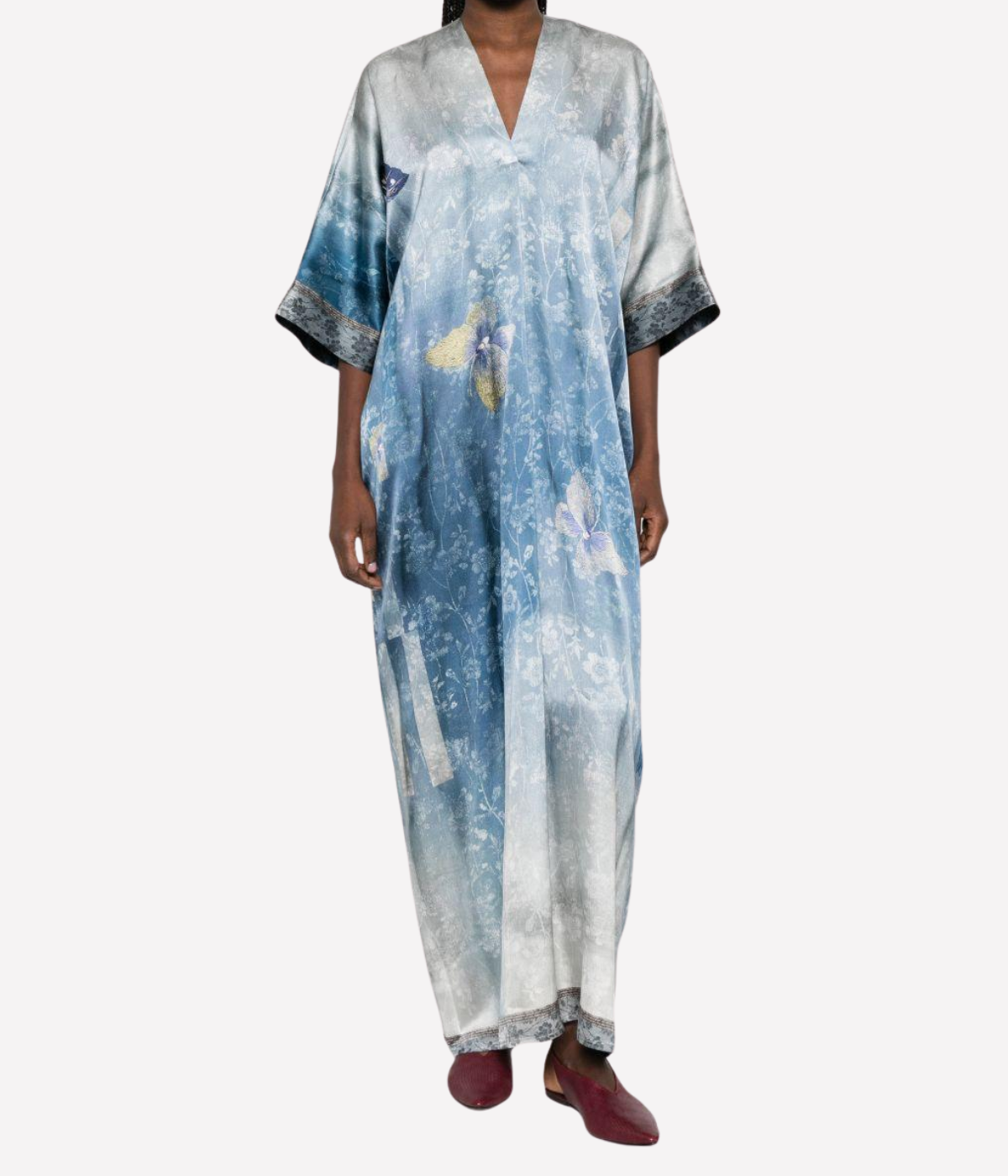 Mutka Dress in Blue Butteryfly