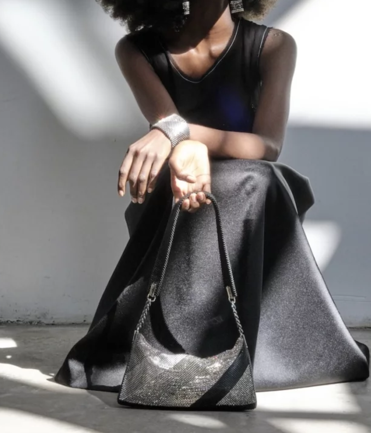 Daniela Bag in Black and Silver