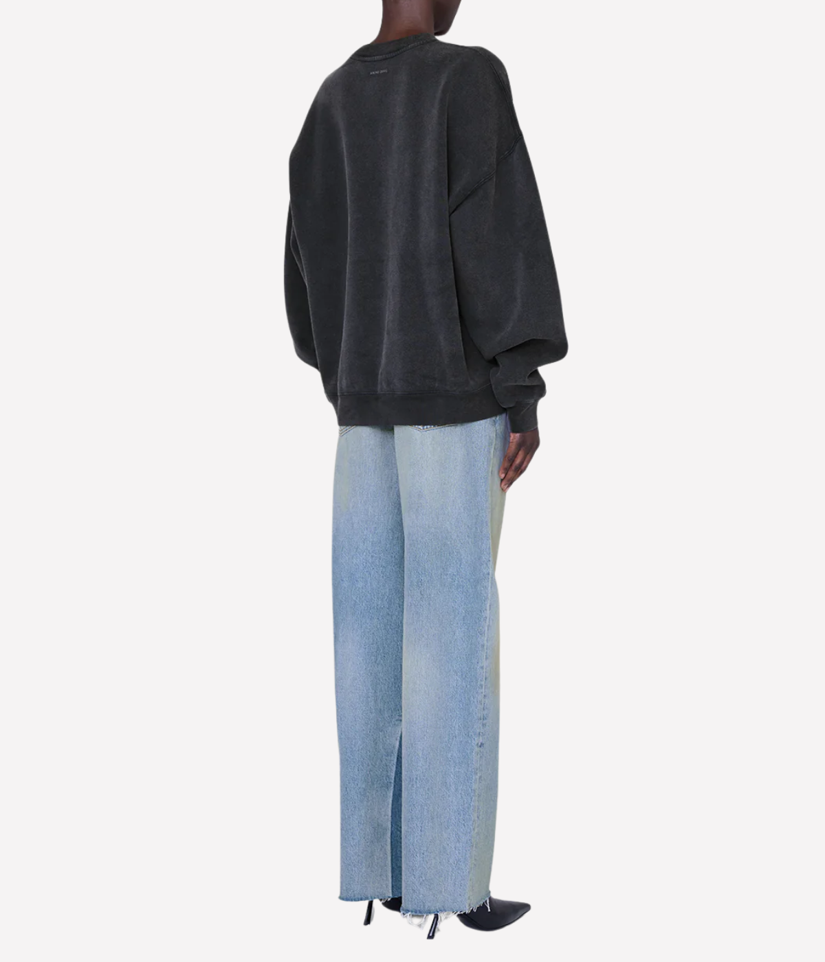 Mile Sweatshirt Anine Bing Leopard in Washed Black