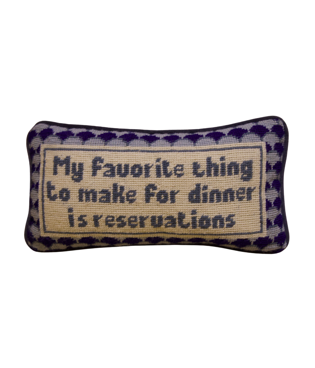 *FINAL SALE* Reservations Needlepoint Cushion