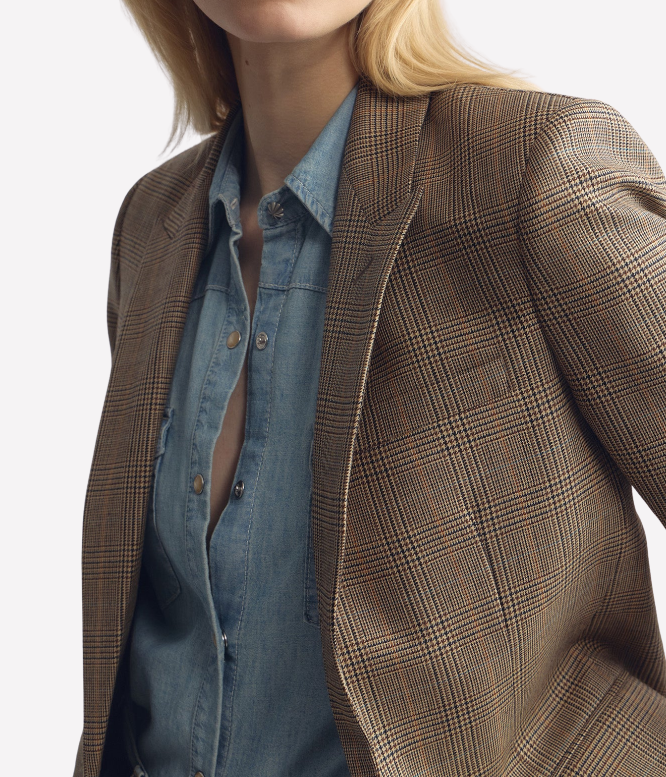 Diane Blazer In Glen Tan