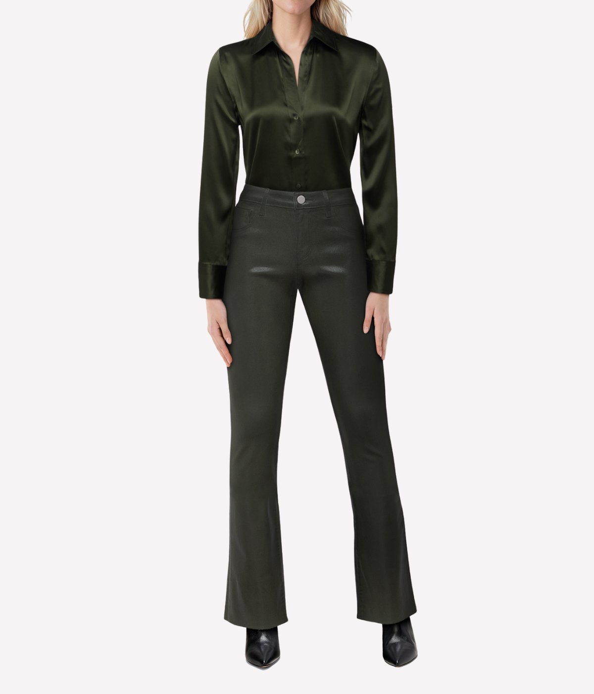 Dani 3/4 Sleeve Blouse in Deep Olive