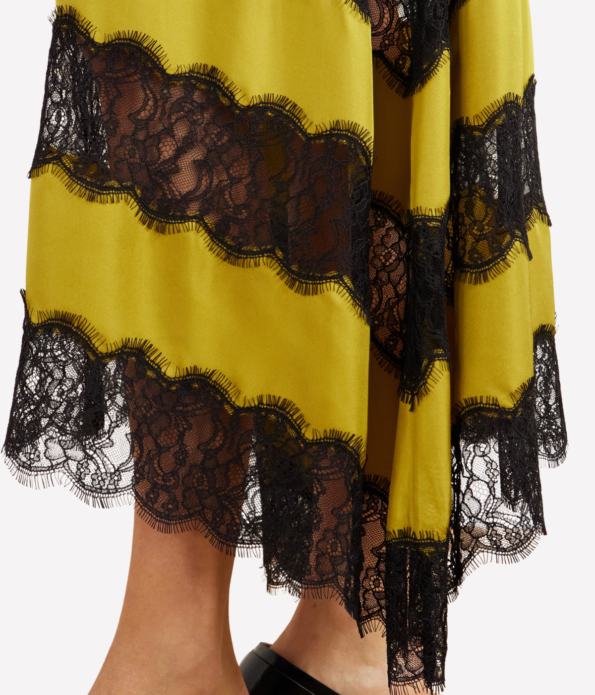 Coco Sleeveless Silk Dress In Citrine