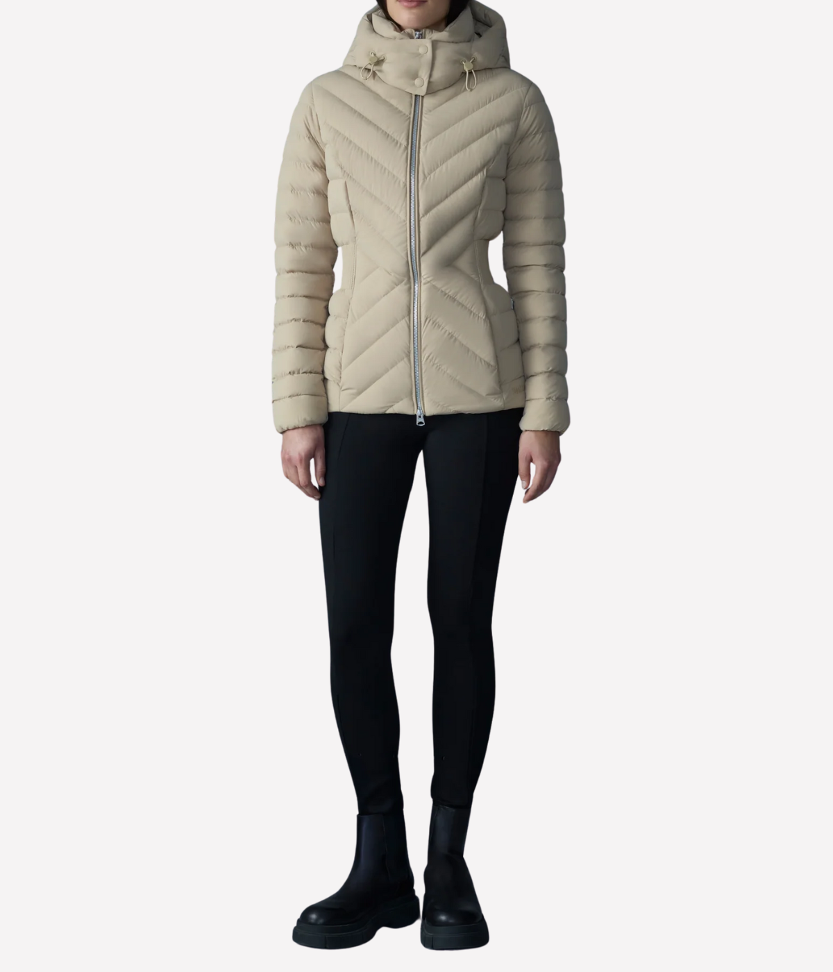 Idalee Puffer Jacket in Light Camel