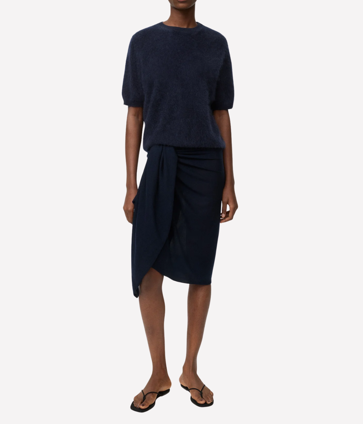 Brushed Short Sleeve in Navy