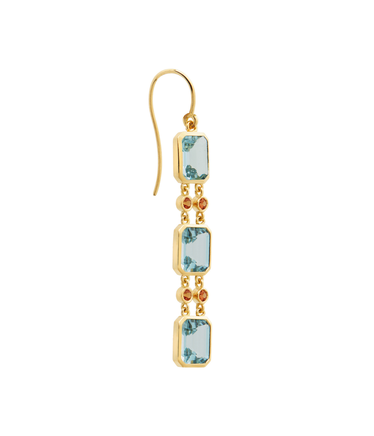 Sofia Aquamarine Drop Earrings in 18K Yellow Gold