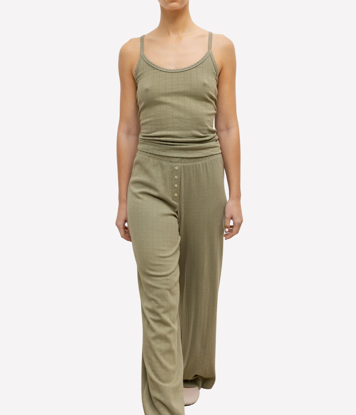 Pointelle Classic Tank Top in Cypress