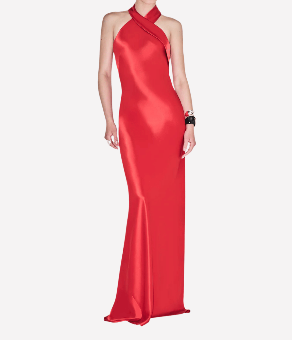 Pandora Dress in Sunset Red