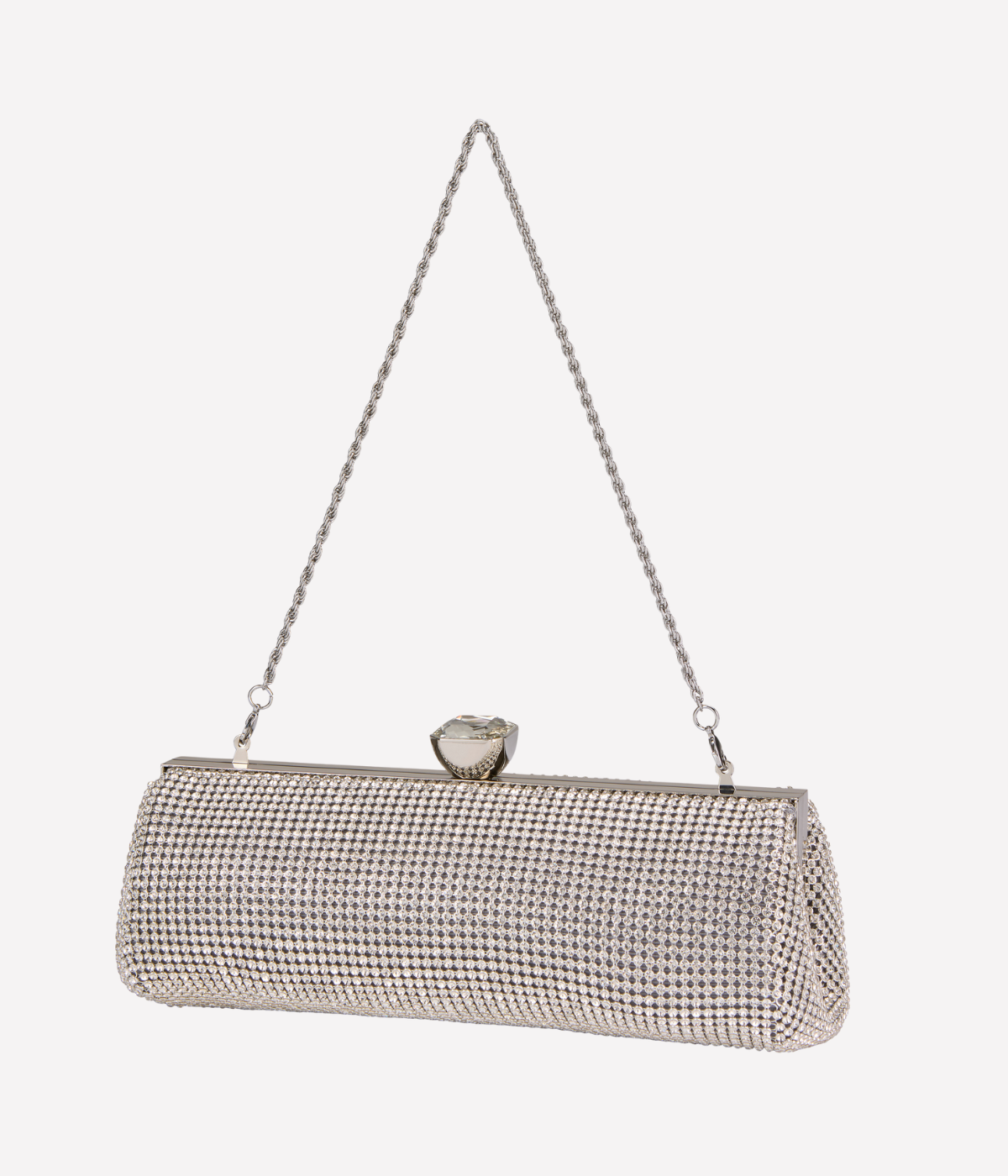 Grace Crystal Top Clutch in AB Crystal