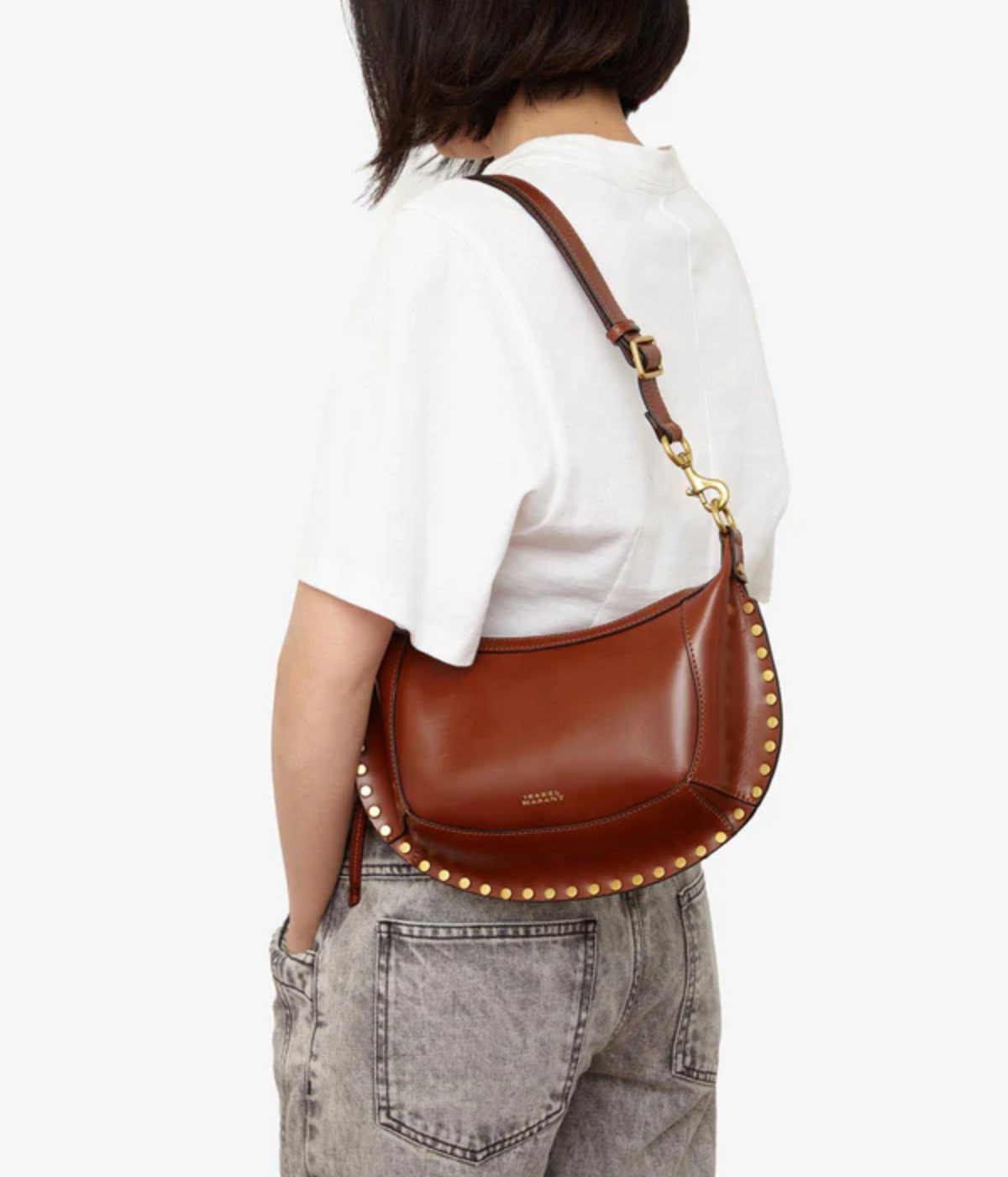 Oskan Moon Bag in Natural Cognac