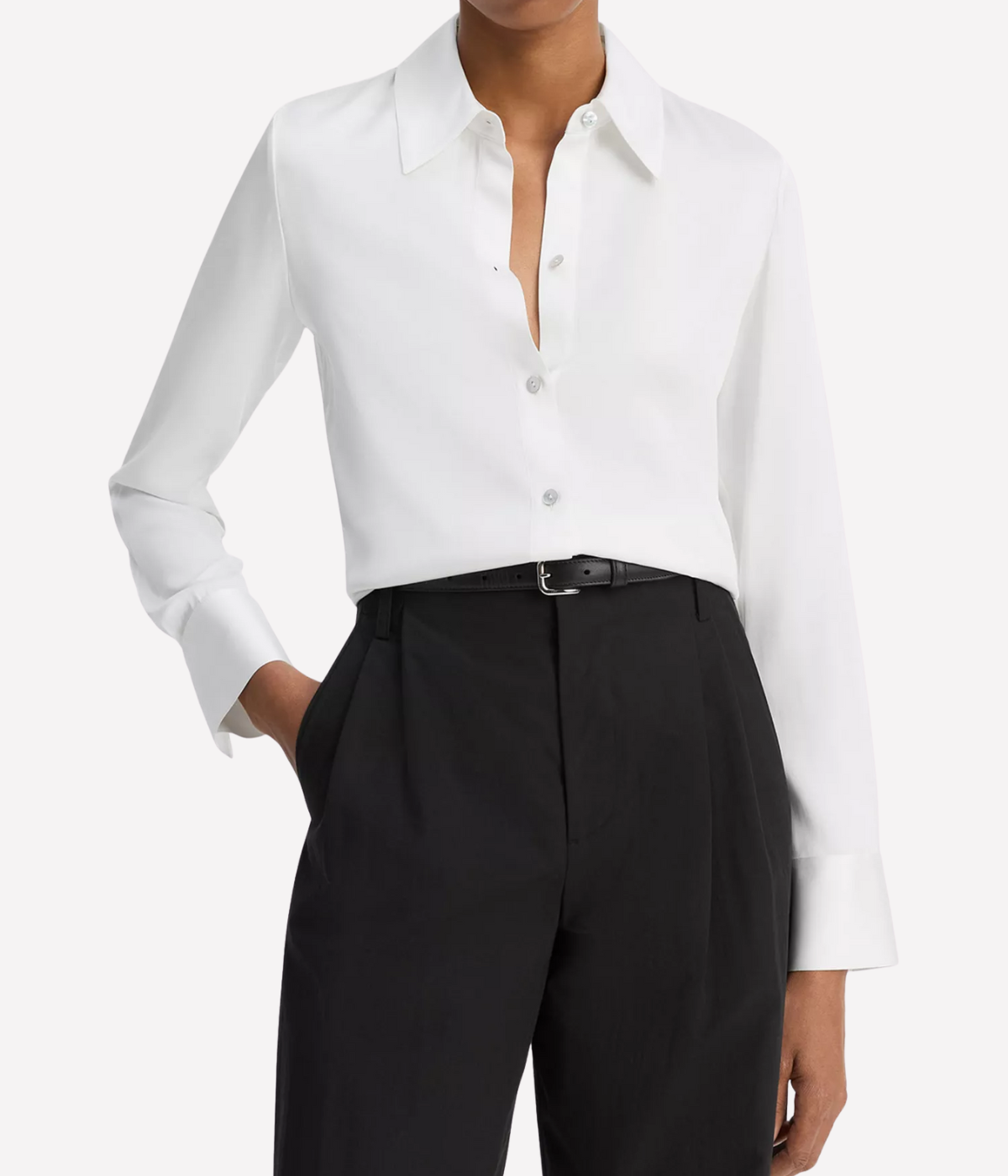 Slim Fit Classic Shirt in Off White