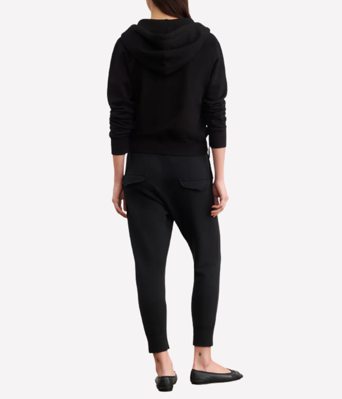 Callie Zip Up Hoodie in Washed Black