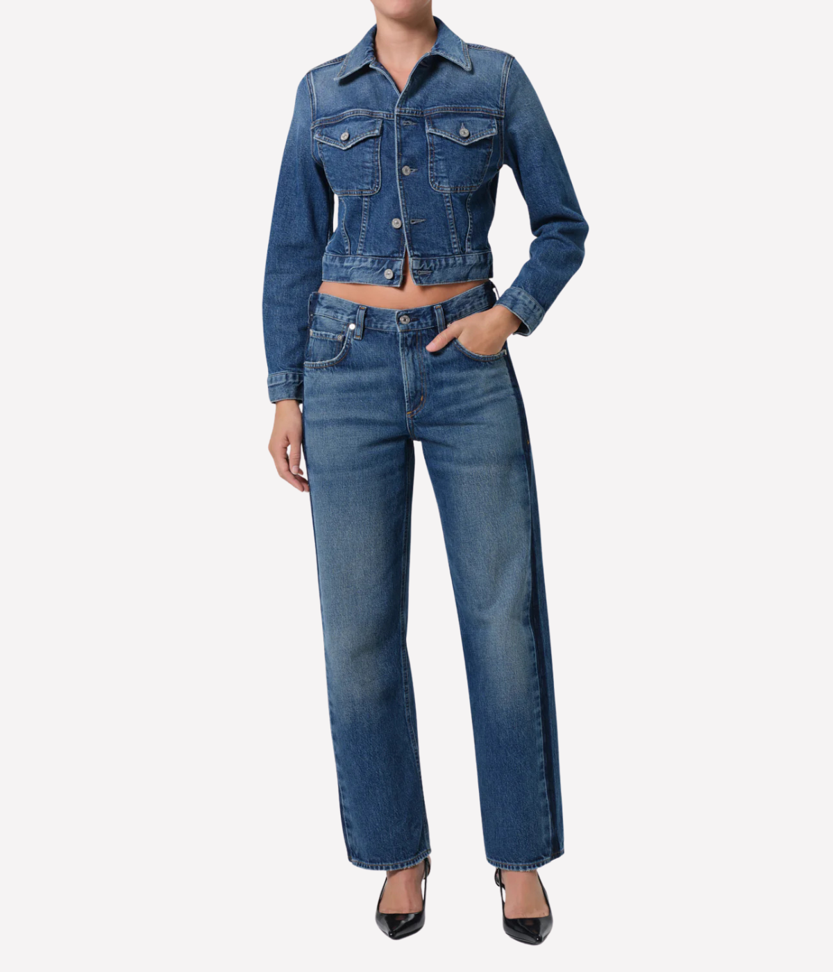 Charisse Shrunken Jacket In Briar