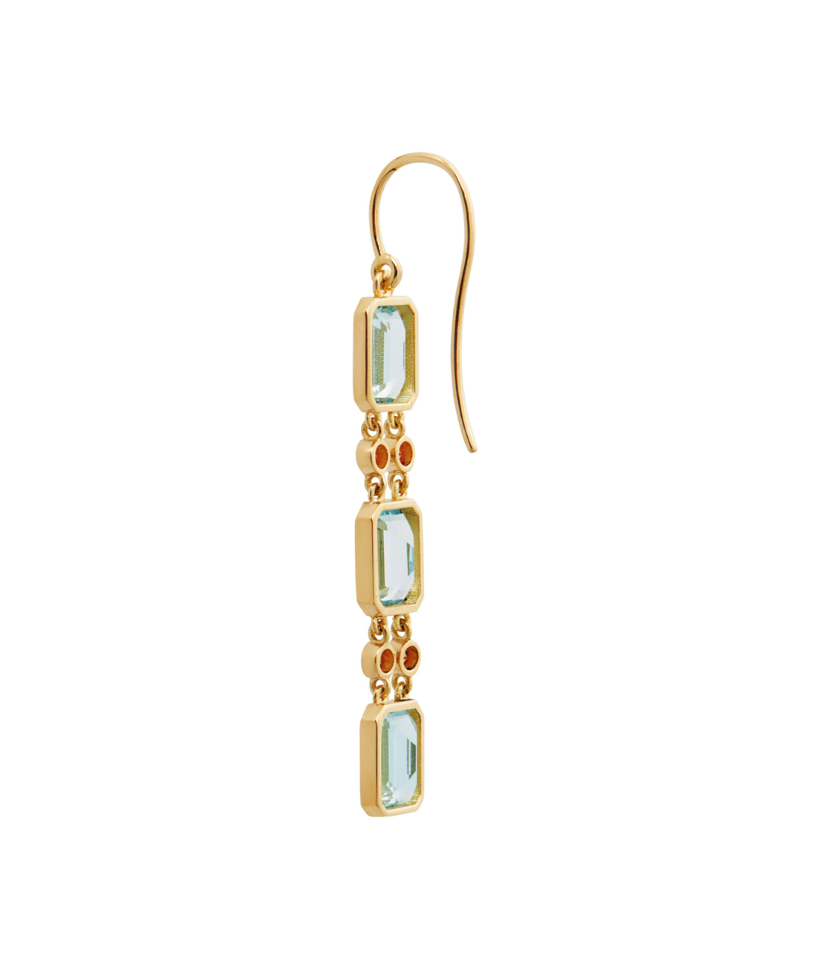 Sofia Aquamarine Drop Earrings in 18K Yellow Gold