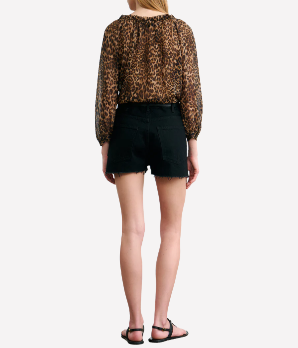 Carley Silk Blouse in Vintage Leopard