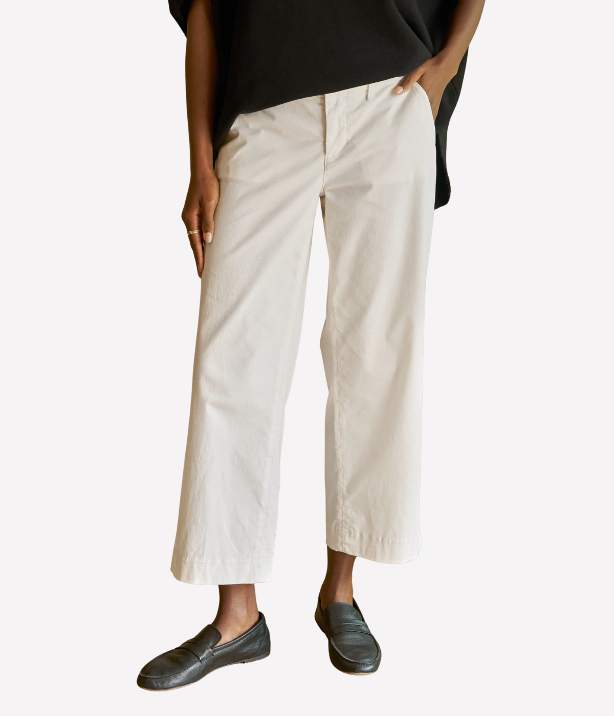 Westport Wide Leg Chino in Chalk