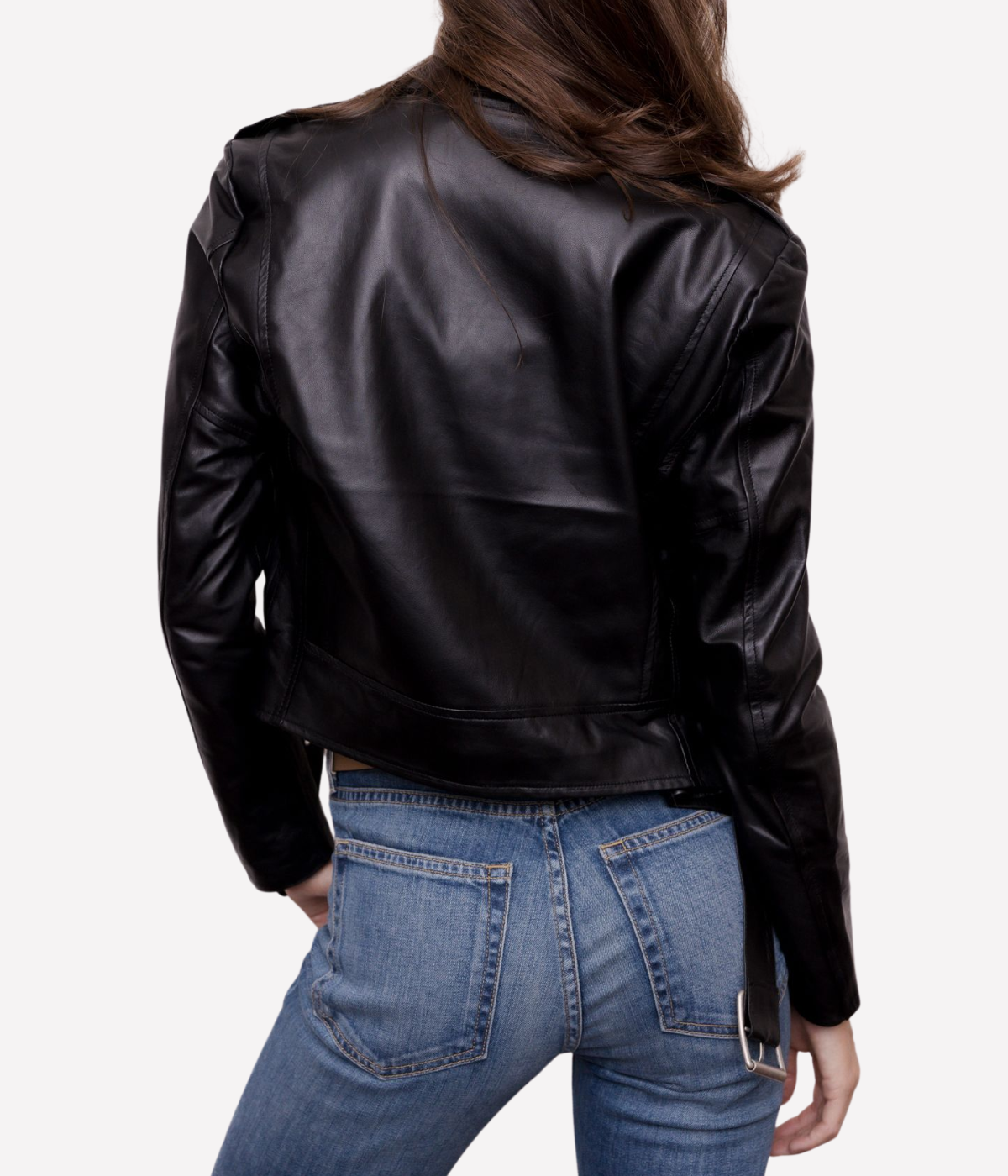 Womens Leather Jacket in NERO