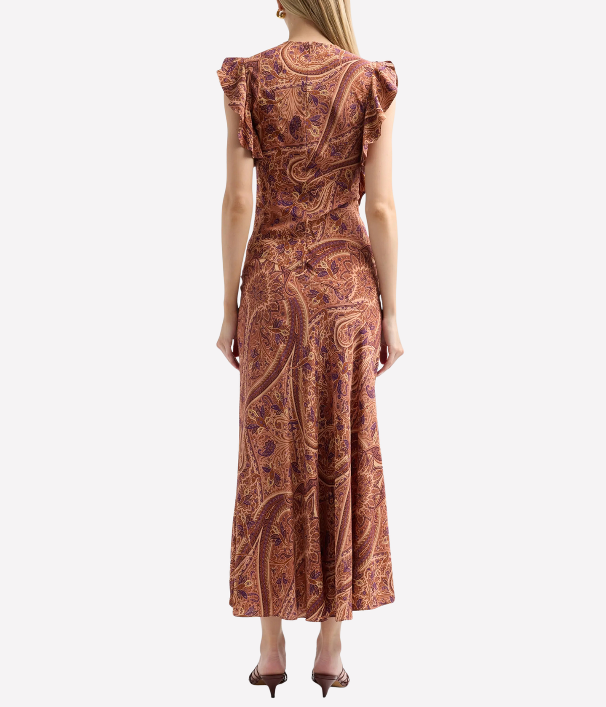 Ameline Silk Dress In Rosette