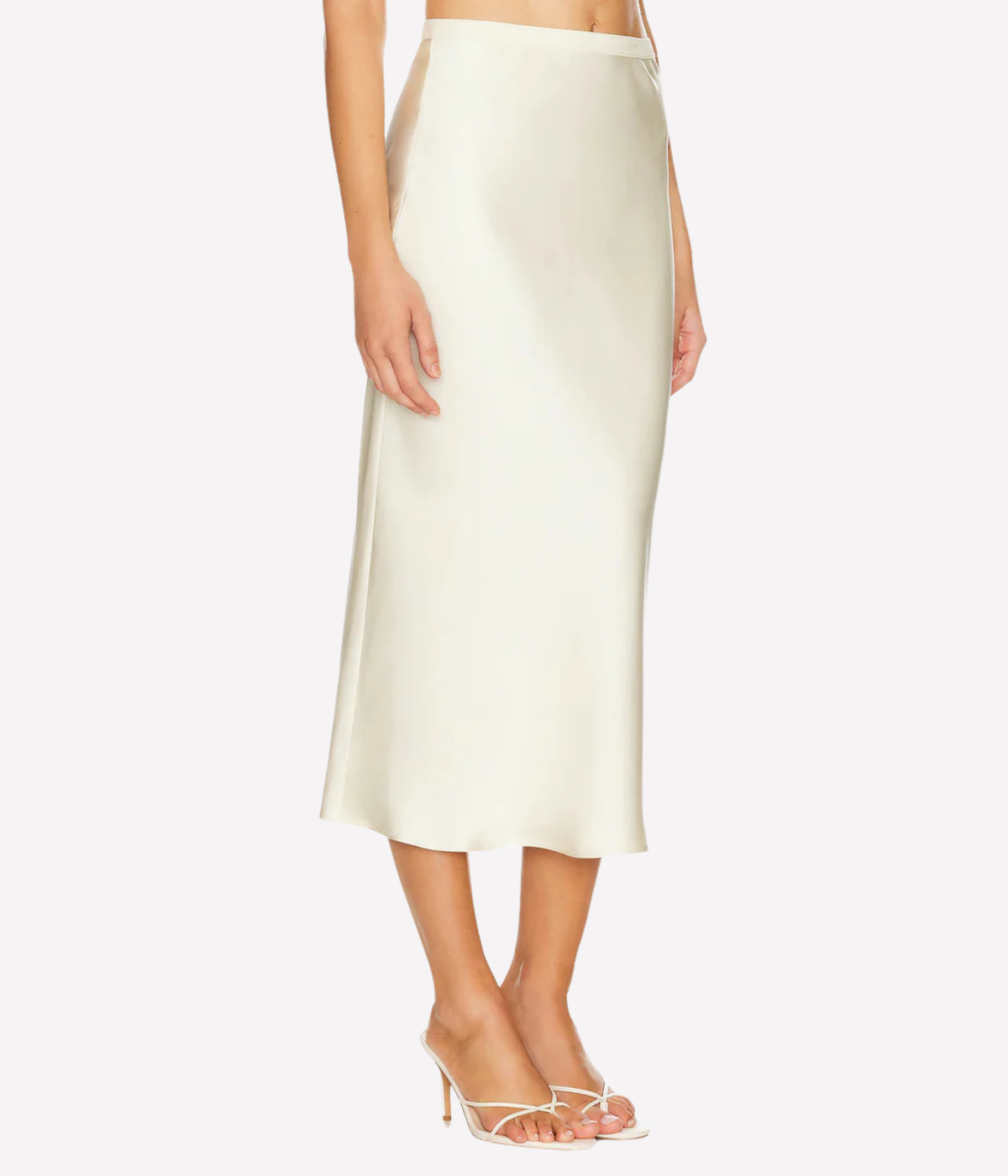 Bar Silk Skirt in Show White