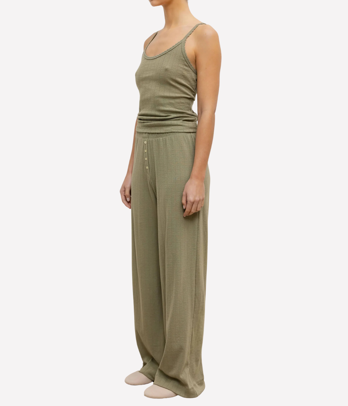 Pointelle Classic Tank Top in Cypress