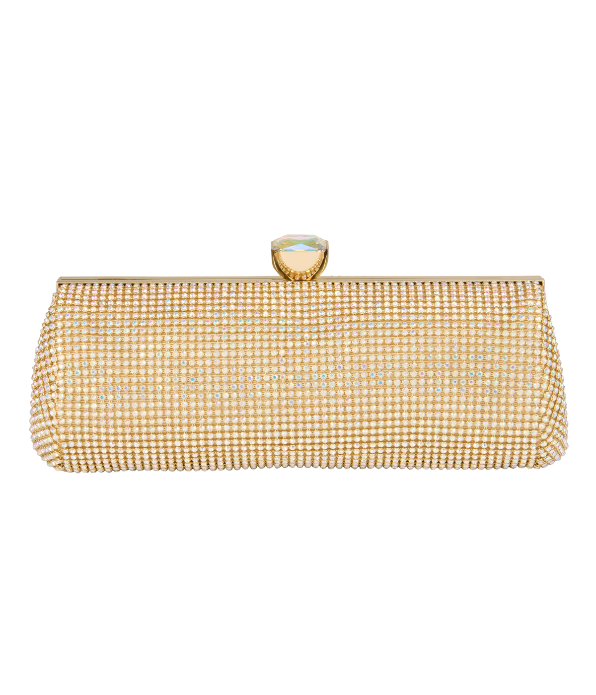 Grace Crystal Top Clutch in Silver Crystal