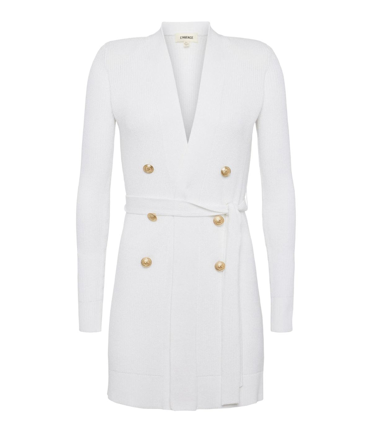 Noe Double Breasted Cardigan in WHITE