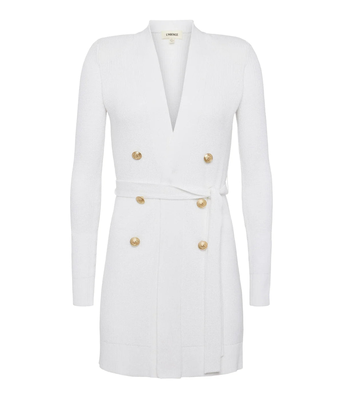 Noe Double Breasted Cardigan in WHITE