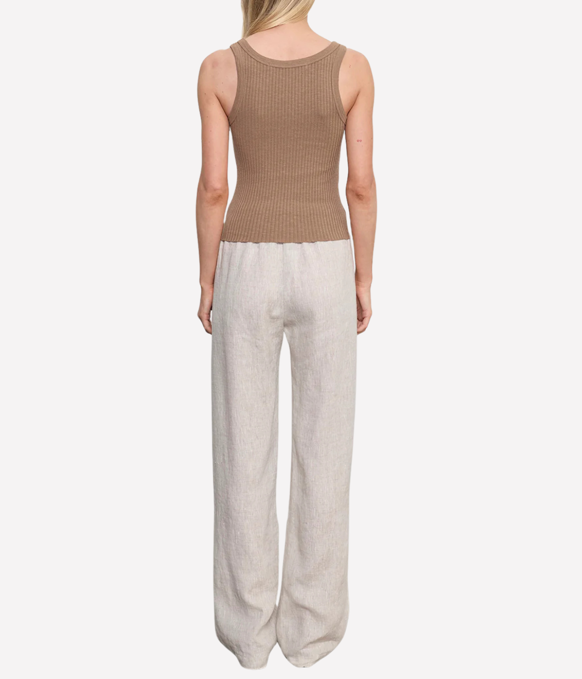 Military Rib Crop Tank in ARMY
