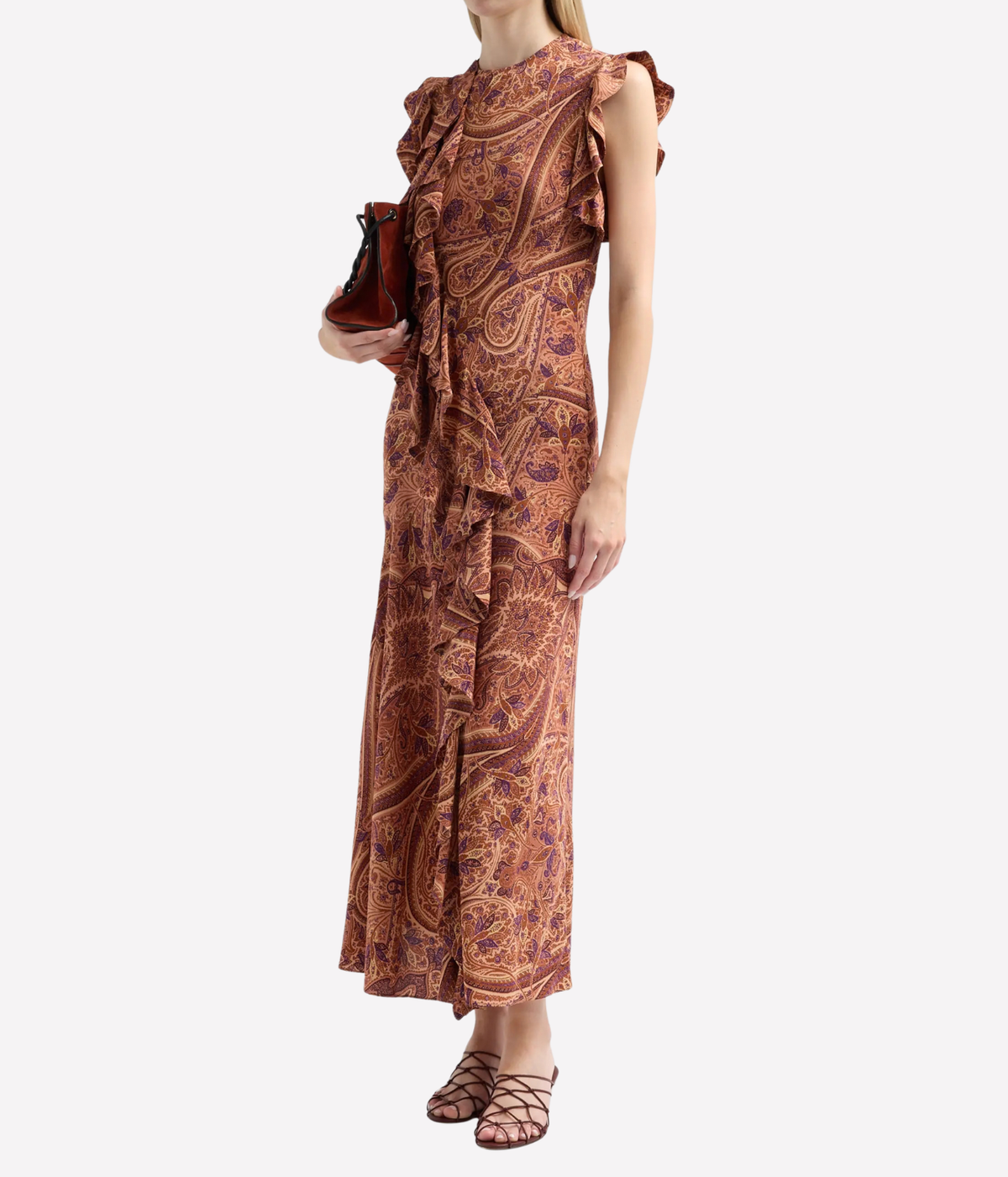 Ameline Silk Dress In Rosette