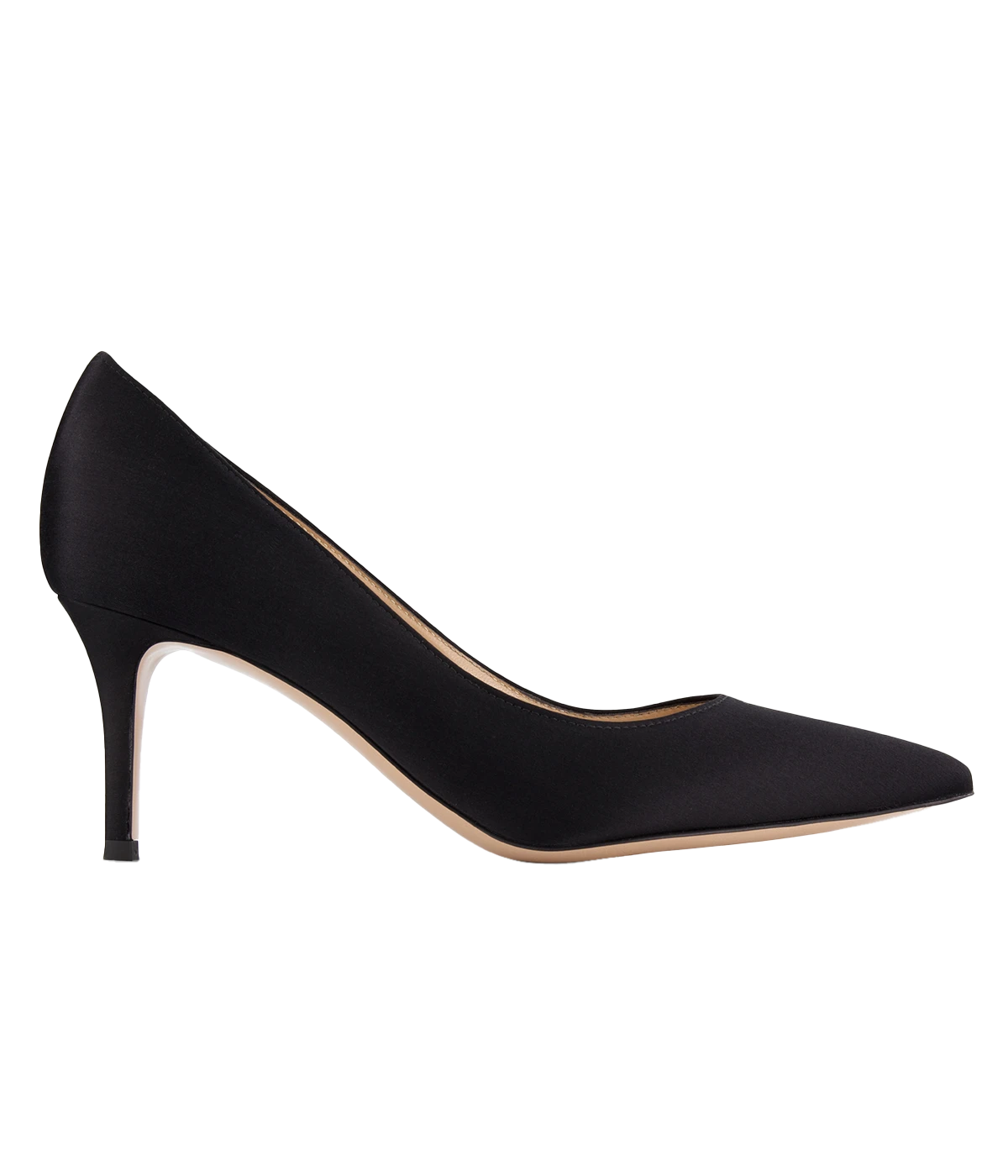 Gianvito 70 Crepe Satin in BLACK