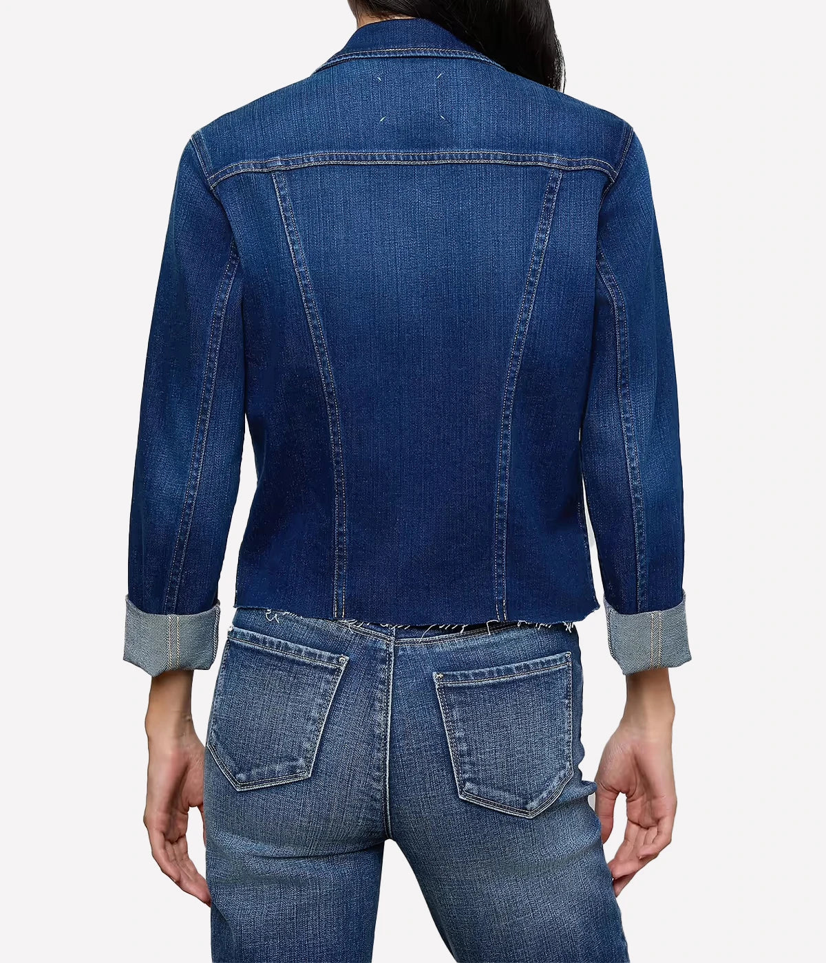 Janelle Slim Raw Jacket Outwear in Marvista