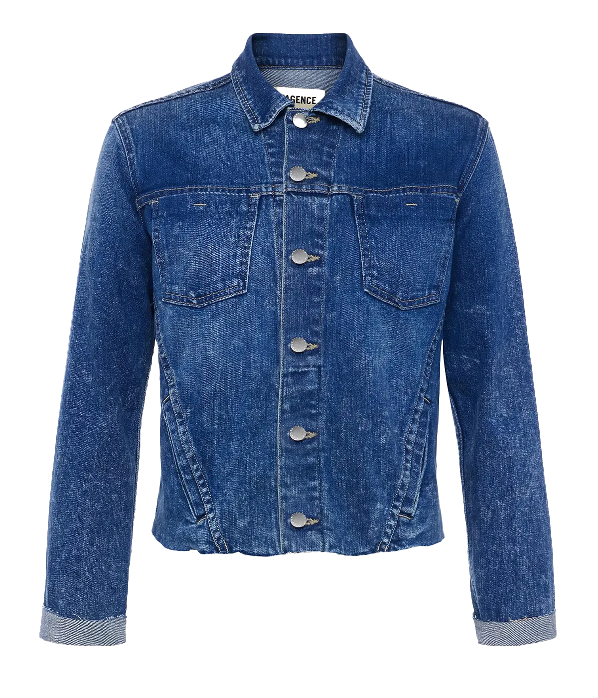 Janelle Slim Raw Jacket Outwear in Marvista