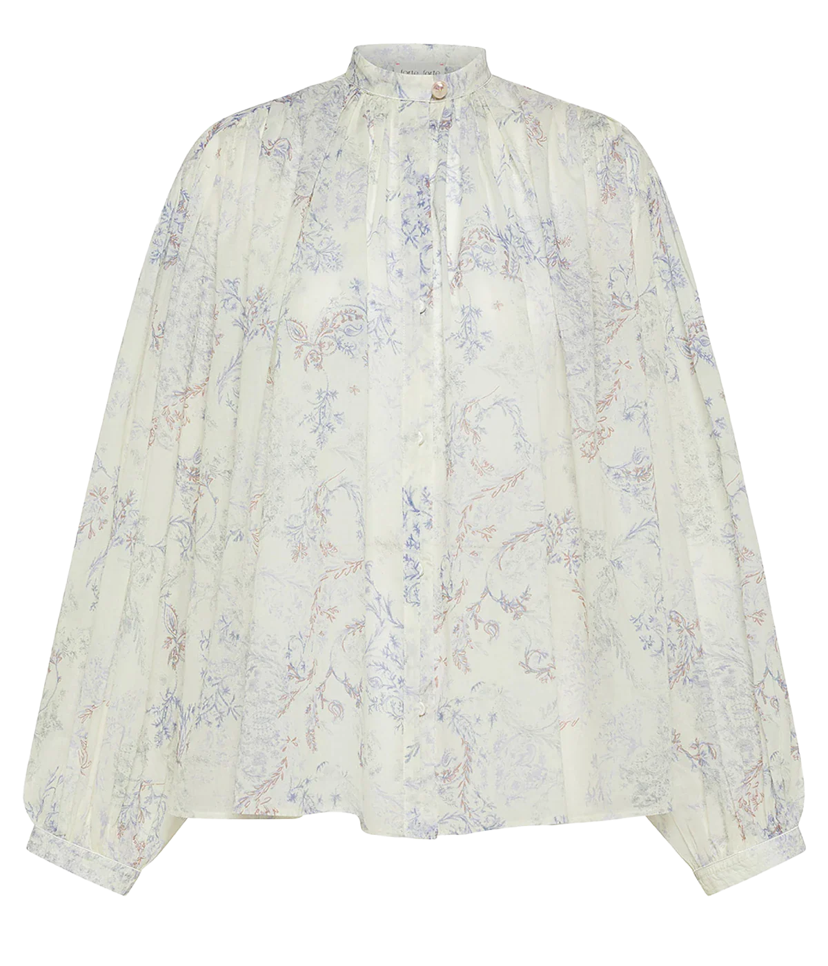 Nontiscordardime Voile Bohemian Shirt In Glicine