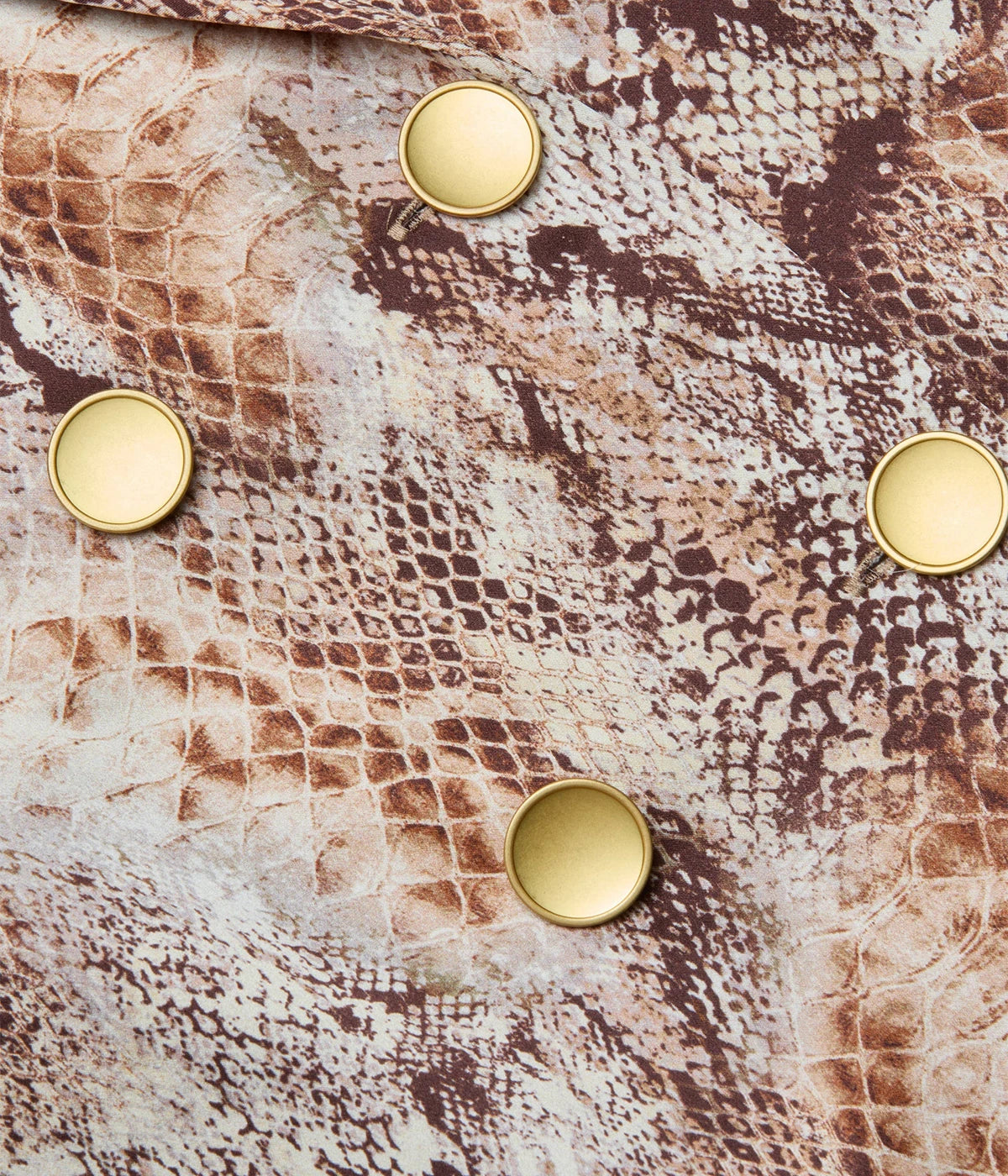 Colin Double Breast Blazer in Tan Multi Western Snake