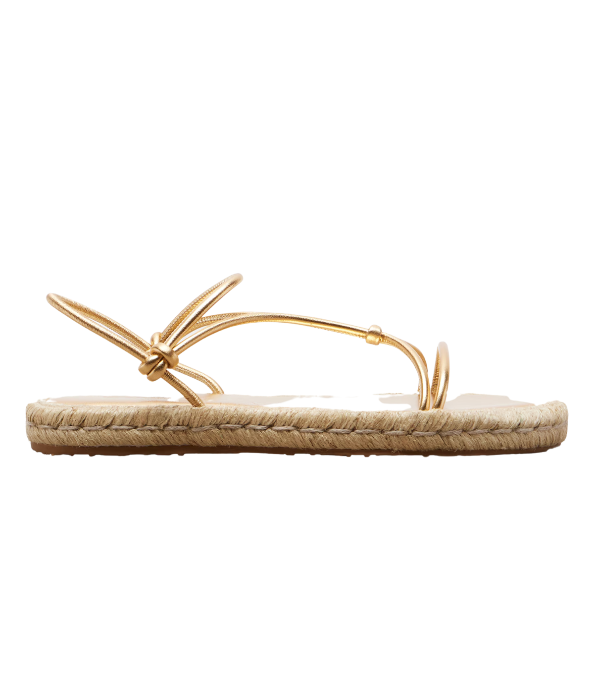 Bali Leather Espadrille Sandal in Mekong & Natural