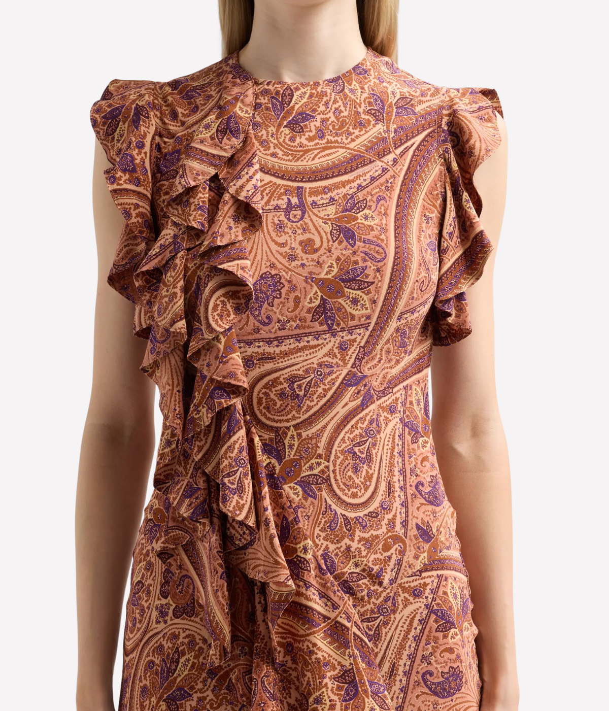 Ameline Silk Dress In Rosette
