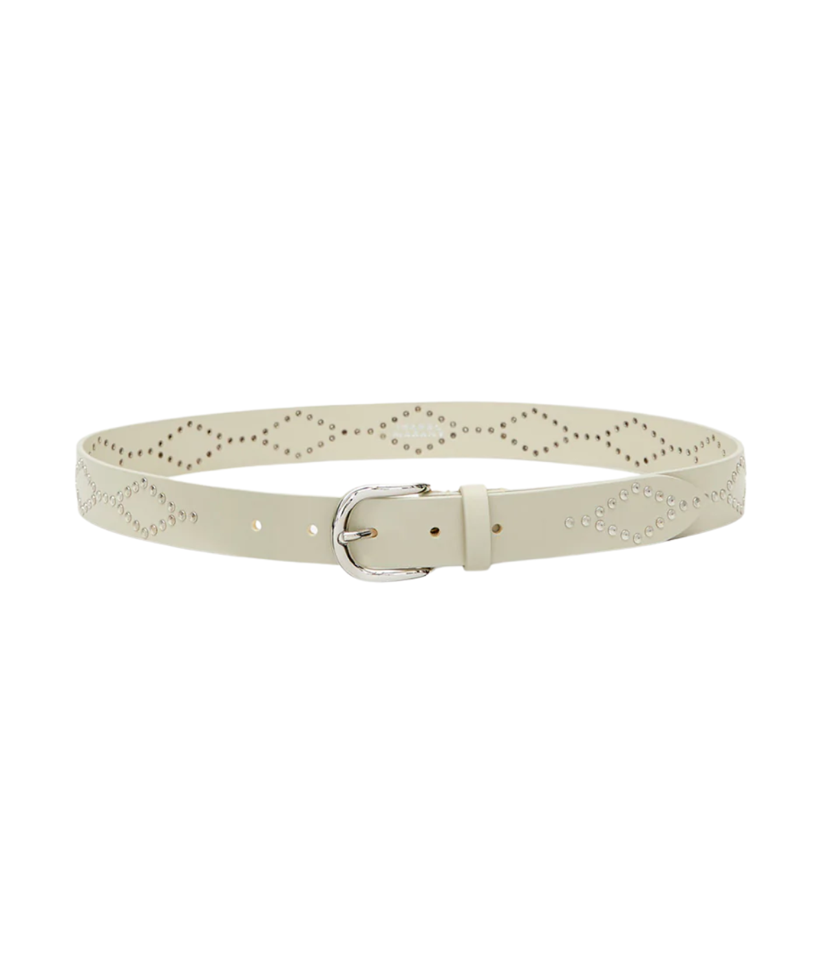 Liliana Belt in Chalk Silver