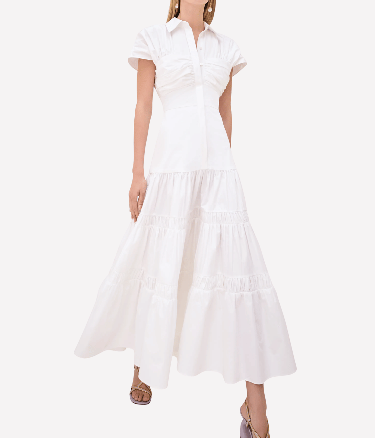 Carosini Dress in WHITE