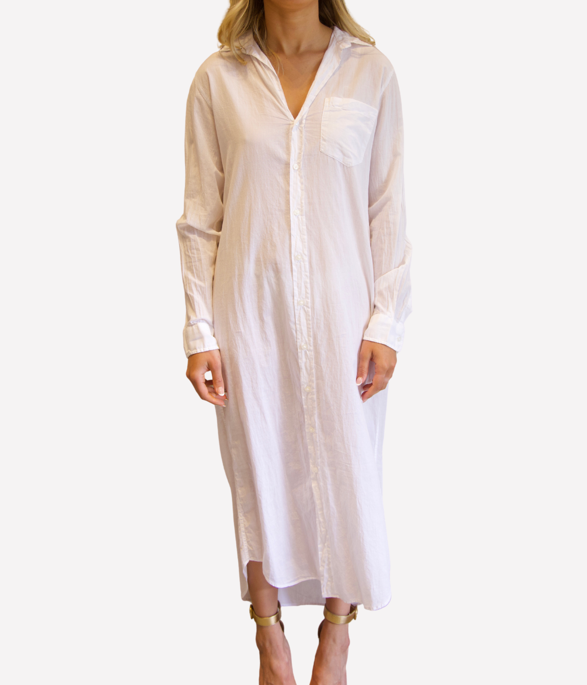 *FINAL SALE* Rory Woven Cotton Dress in White