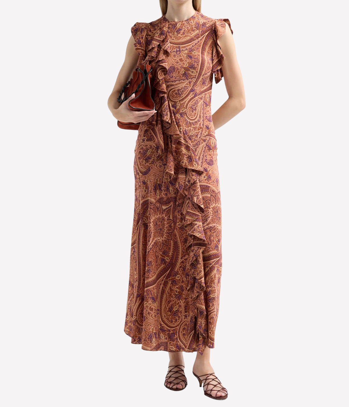 Ameline Silk Dress In Rosette