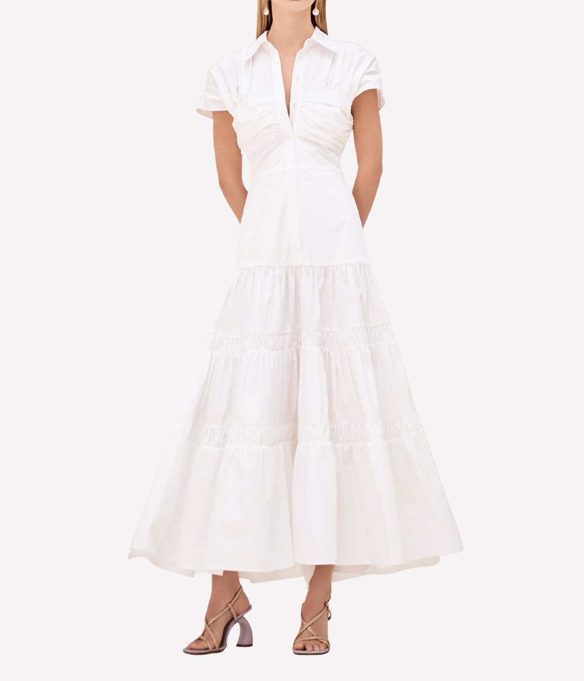 Carosini Dress in WHITE