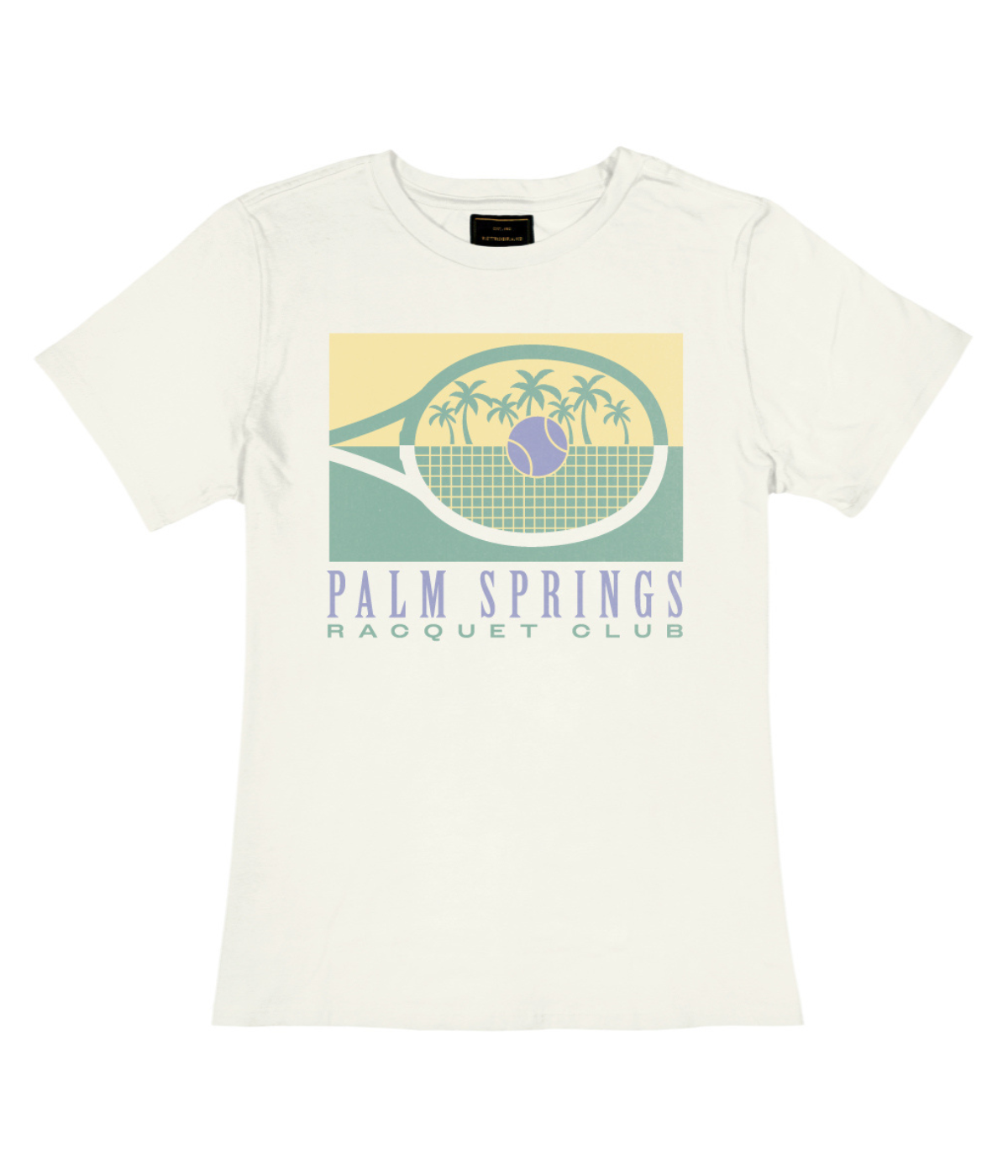 Palm Springs Raquet Club Tee in Antique White