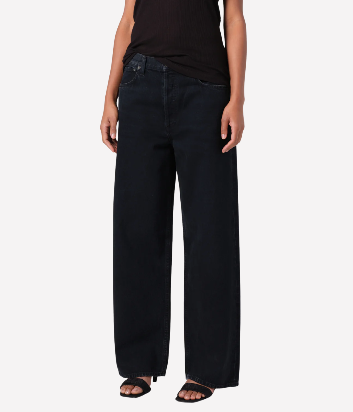 Low Slung Baggy Jean in Crushed