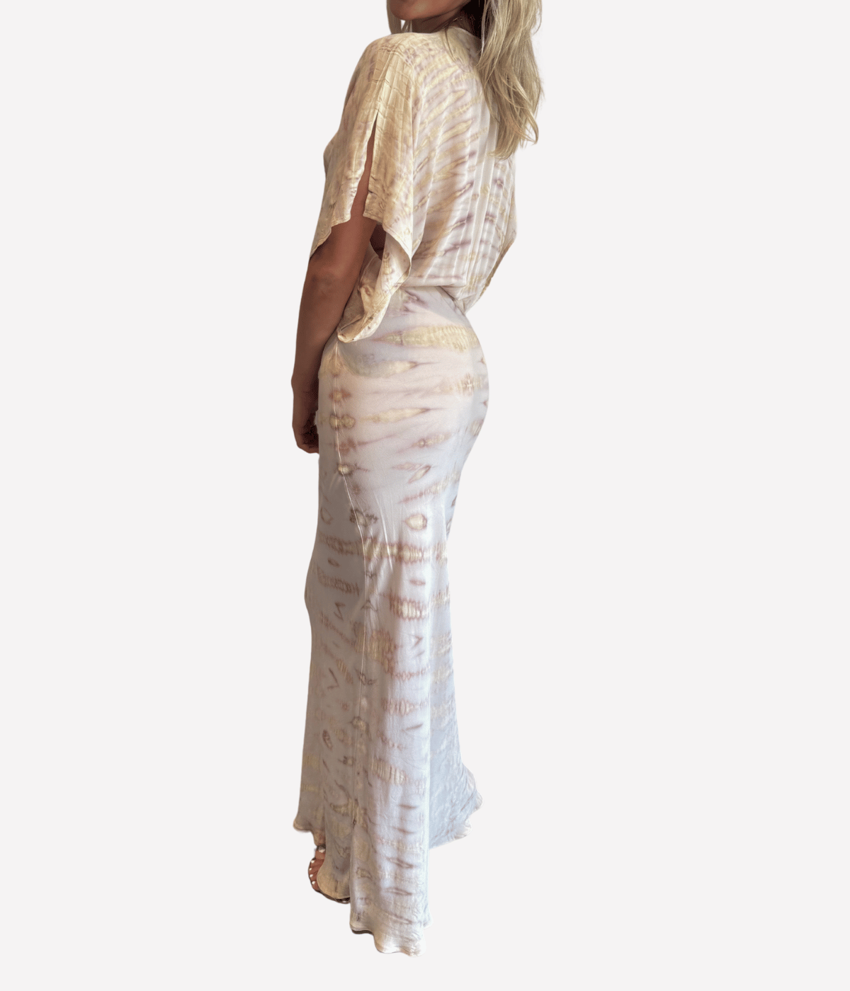 Kimono Dress in Khaki Bamboo