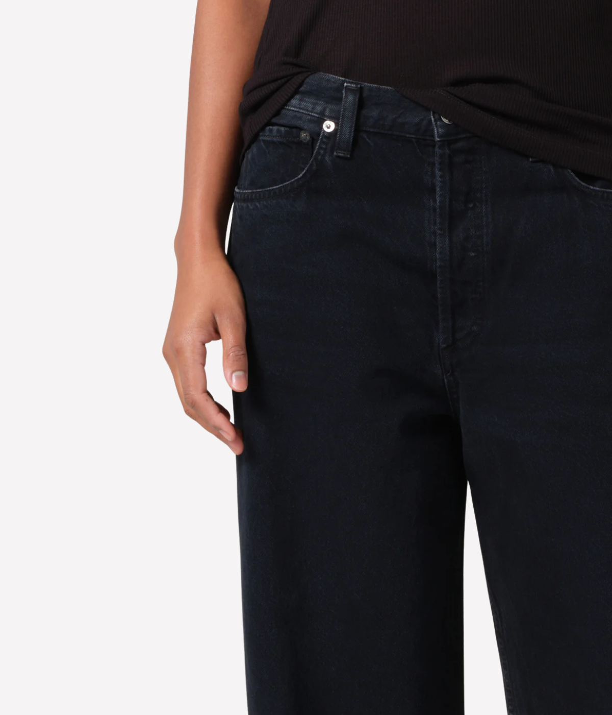 Low Slung Baggy Jean in Crushed