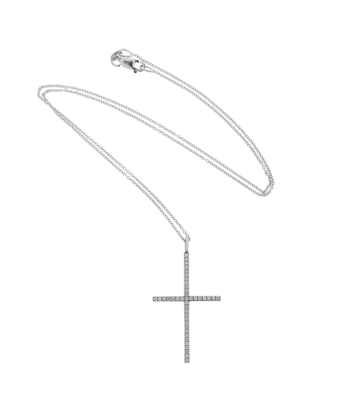 Classic Cross in 18K White Gold