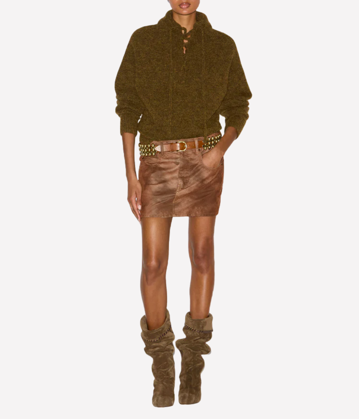 *FINAL SALE* Kimmy Skirt in Tobacco